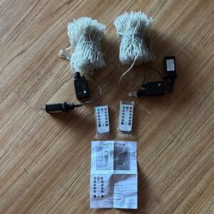 Set of 2 White String Lights with Remote Controls